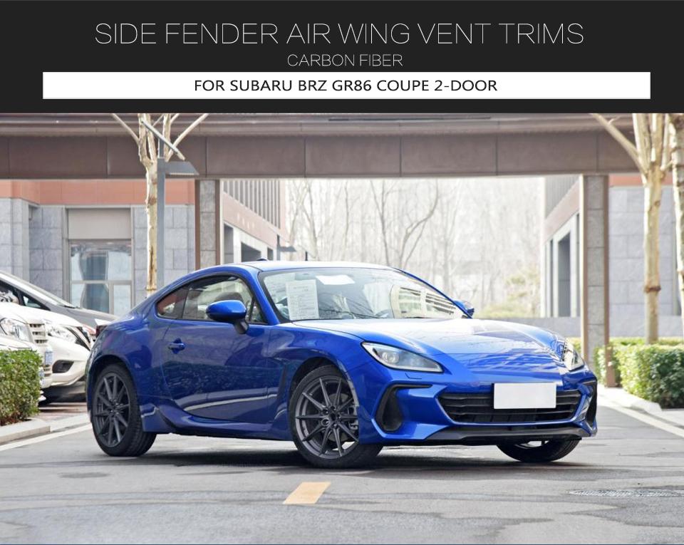 JCSportline BRZ Carbon Fiber Side Fender Vents for Subaru Brz Sport-tech Coupe 2-Door 2022-2023 STI Style
