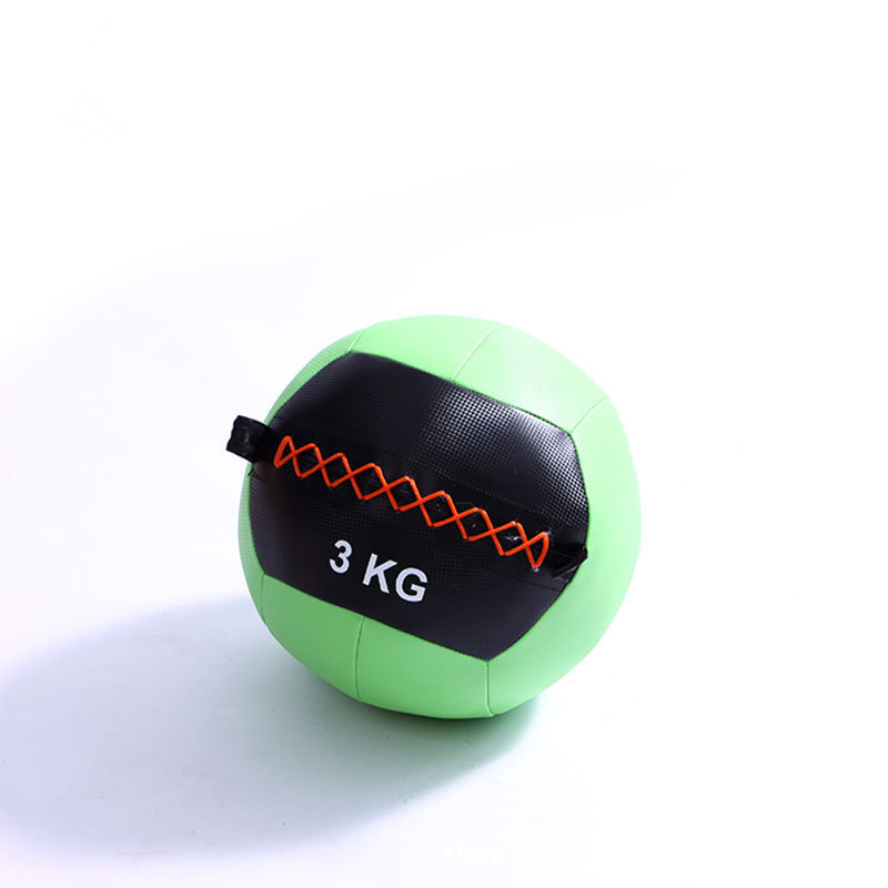 Gym Exercise  Durable PU Leather Soft Medicine Wall Hanging Ball For Weight Training