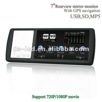 7" GPS car monitor / car rear view touch screen monitor