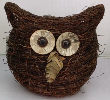 Owl vine decorative basket