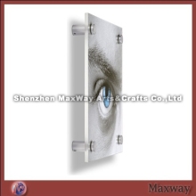 Wall Rectangle Acrylic/Plexiglass  Mark/Card Holder  with Standoffs