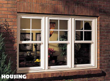 Fluorocarbon Coat Aluminum Window And Door With Frosted Glass