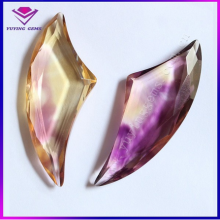 Shield Shaped Lab Created Glass Loose Beautiful Multicolors Gem