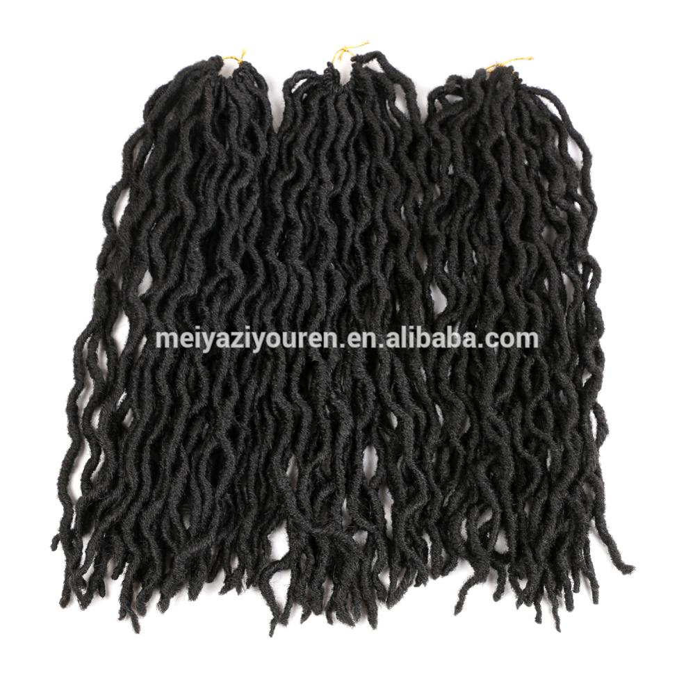 MYZYR 100g synthetic 18inch 24 stands ombre jumbo dreadlock hair golden locs curly Africa spring Twist Goddess faux locs braid