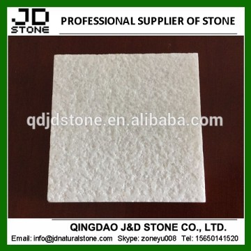 bush hammered snow white marble paver