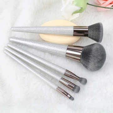 Pinceaux de maquillage synthétiques doux cheveux sliver manche