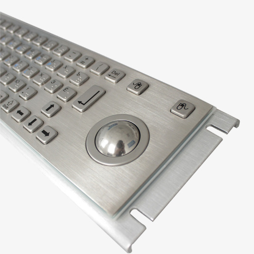 Teclado de metal do teclado industrial do layout personalizado com trackball