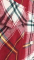 Camicia di flanella a quadri rossa e bianca da donna