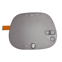 Halo backlighting membrane switch device for eyes monitoring