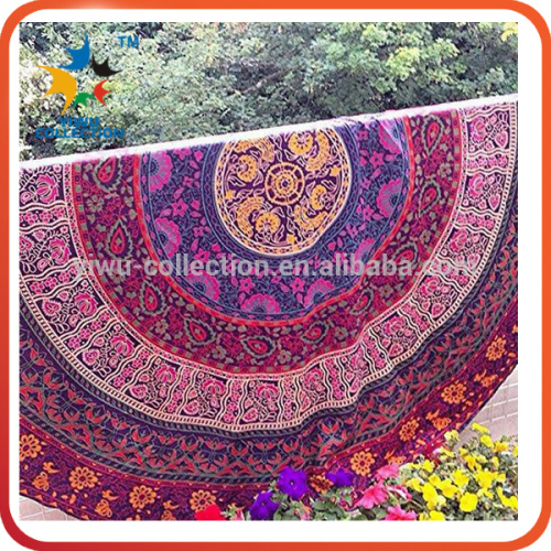 Popular Perfect blue color large round beach towels for Beach and Travel