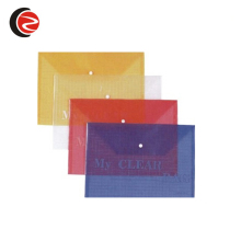 Button File Bag Plastic Envelope Office Stationery Bag