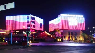 Aluminum facade outdoor led dot lights