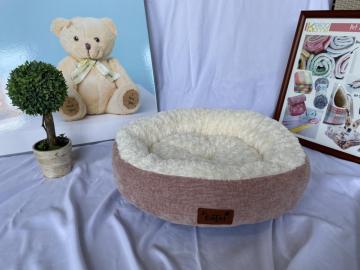 Chenille donut bed cozy & warm