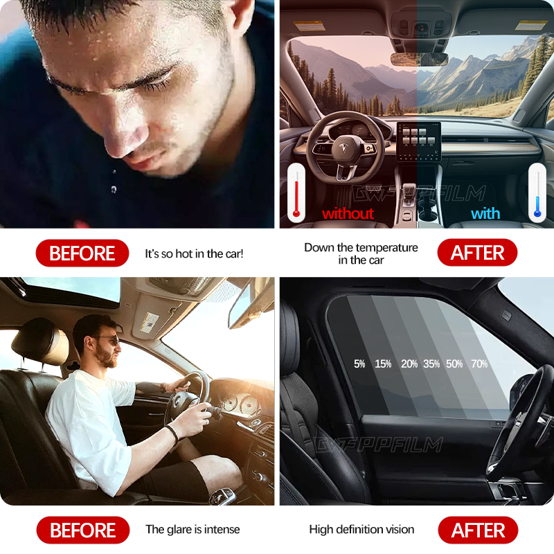 Película solar de protección de la privacidad para ventanas de automóviles