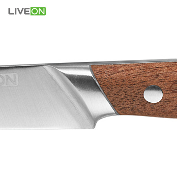 Cuchillo de cocina de 3.5 pulgadas con mango de madera