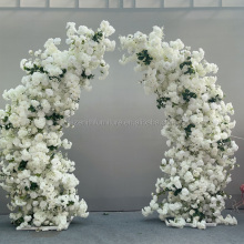 Custom Silk White Rose Wedding Flower Arch for Decoration