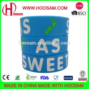 Promotional Silicone Width bracelet , Available in Different Widths, Designs and Lengths