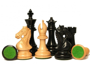 Kings Knight Bridle Ebonised Chessmen