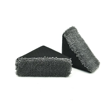 Microfiber Wedge Scrubber Tire Shine Applicator Pads
