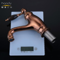 Rose gold inlaid jade antique washbasin faucet