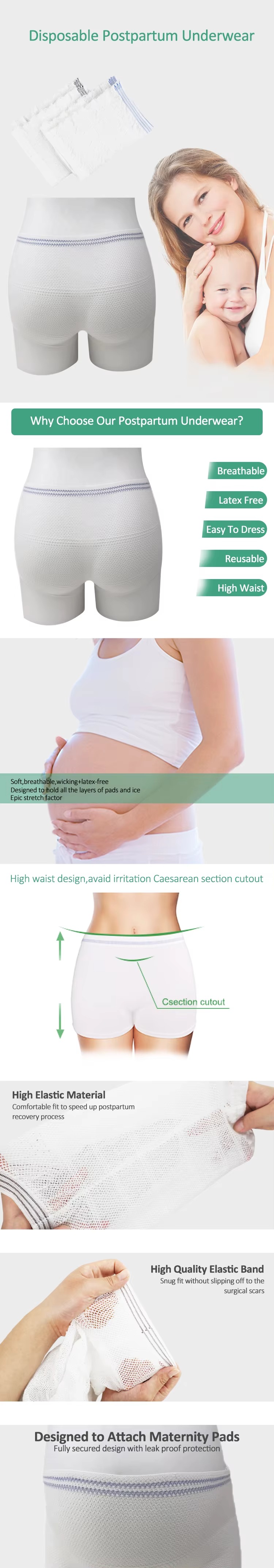Bragas de malla de maternidad Maternity Mesh Panties