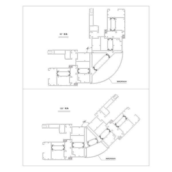 Aluminum XMGR95 Insulated Window Yarn One Assembly Structure