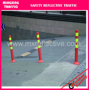 high vis reflective road safety flexible post