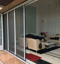 Aluminium High Quality Pleated Retractable Fly Screen Door