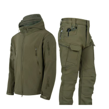 Men's Green Camouflage Tactical Combat Uniform Jacket and Pant Suit