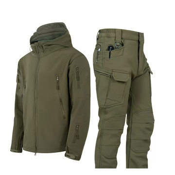 Men's Green Camouflage Tactical Combat Uniform Jacket and Pant Suit