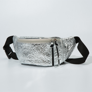 Blingbling metal street sport style waist bag