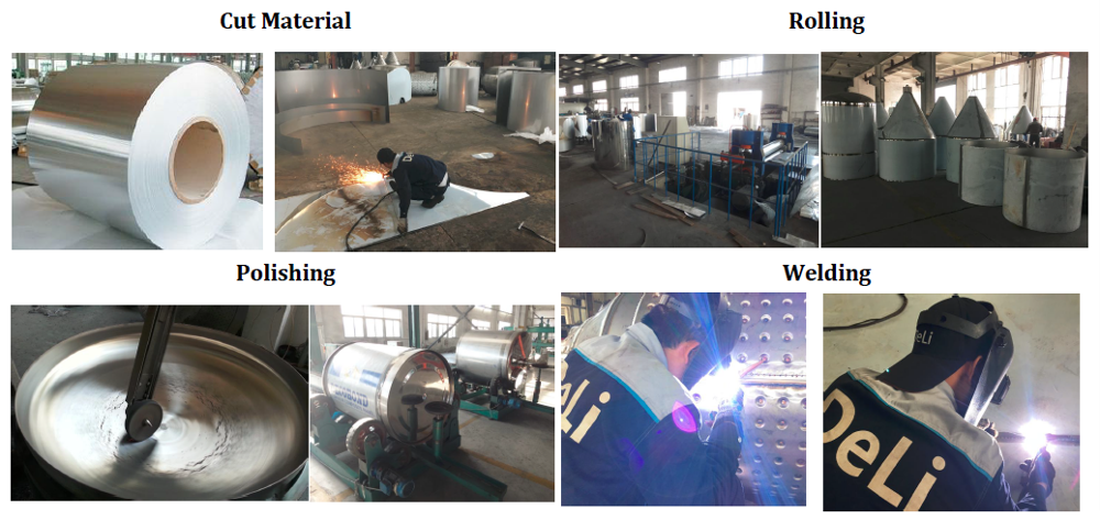 Bollitore di birra sparato a gas diretto/gas con vortice/bollitore bollente con whirlpool