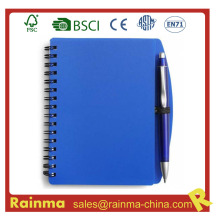 Blue PVC Cover Notebook for School and Office Supply