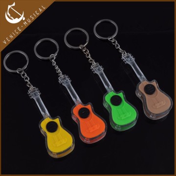 flash music note key ring with colorful light