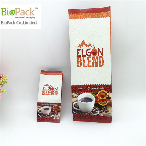 Echte kompostierbare Kunststoff-Zwickel-Lebensmittel-Kaffee-Snack-Verpackungsbeutel-Fabrik von China