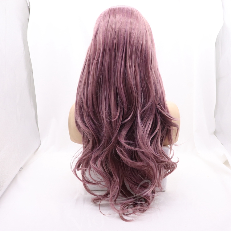 Vigorous mono long premium high quality straight wholesale black women synthetic hair wigs with lace fro