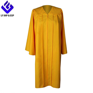 High School Graduation Gown Matte Graduation Robe Graduation Dress In Gold