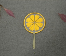 Wholesale High-Quality Handmade Fruit Embroidery Bookmarks: Exquisite Orange Slice Designs