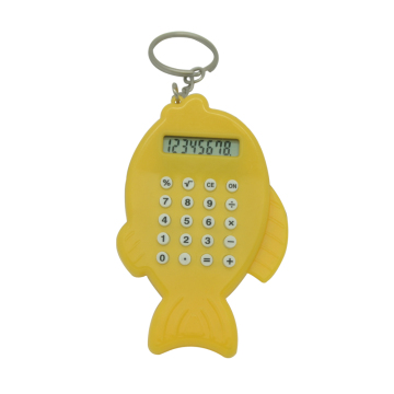 8 Digits Mini Pocket Apple Shape Calculator with Keyring