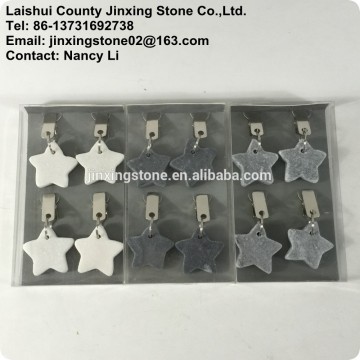 Set of 4 Star Shape Decorative Stone Tablecloth Weight Marble Tablecloth Clips