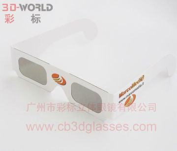 Custom paper linear 3d glasses