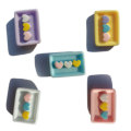 Resin Three Heart On Plate Kawaii Dollhouse Play Toys Flat Back Cabochon Beads Kids DIY Craft Gifts