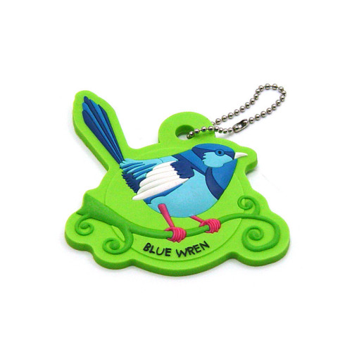 Cute Bird Shape PVC Keychain for Women