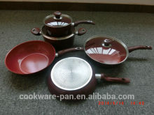 Popular colored ceramic coating cookware set / forged set