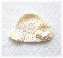 Newborn Baby Girl Crochet Flower Sun Hat