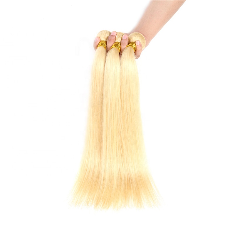 Huashuo High Discounts Best Selling 613 Blond Color Straight Mink Raw Unprocessed Brazilian Cuticle Aligned Hair For Wholesale