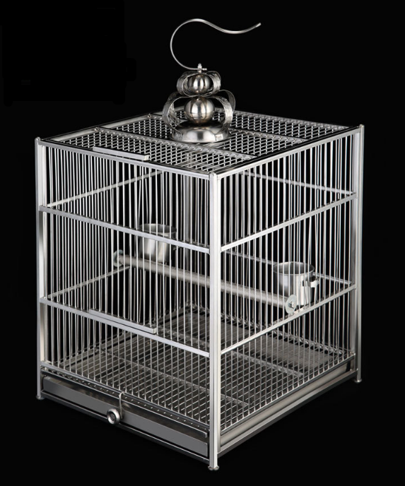 cage d'oiseau carré portable