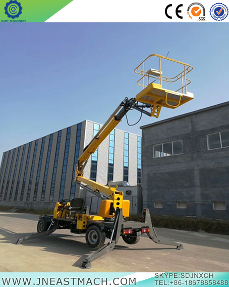 14m Self-propelled Articulating Trailer Boom Lift