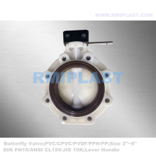 PVDF Butterfly Valve Lug Type DIN PN10 ANSI CL150