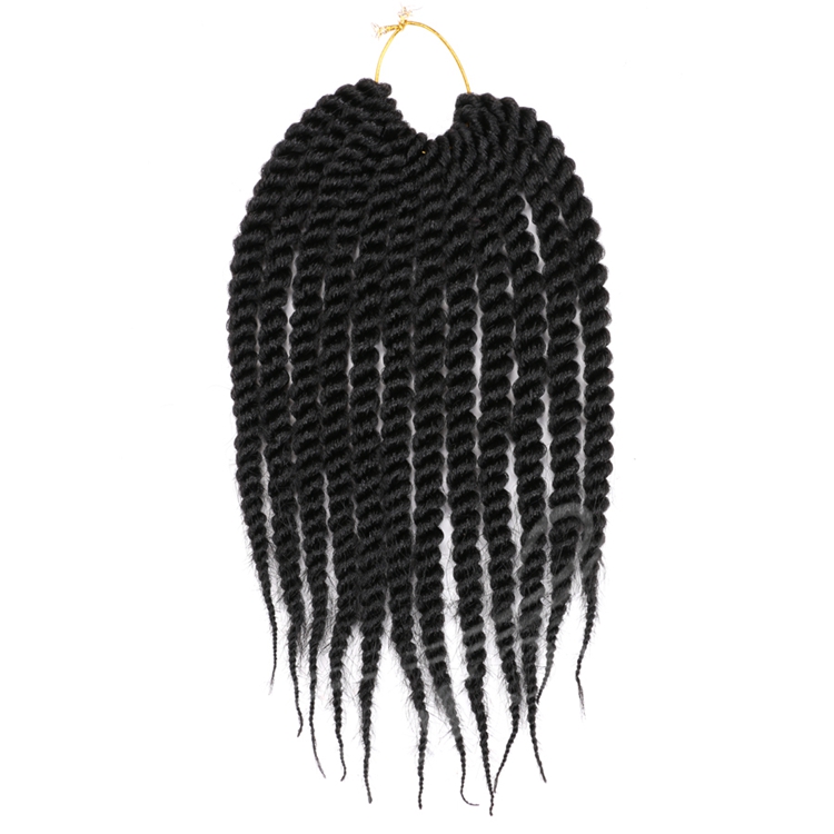 Kinky Curly Crochet Extension Passion Hand Made Short Black Pre Stretched Twist Hair Synthetic Braiding Wig
